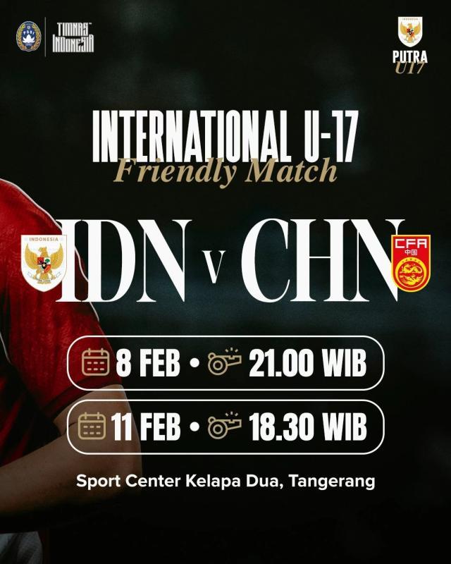 欧洲杯直播-马不停蹄!国少队将赴印尼 2月8日、11日热身两场